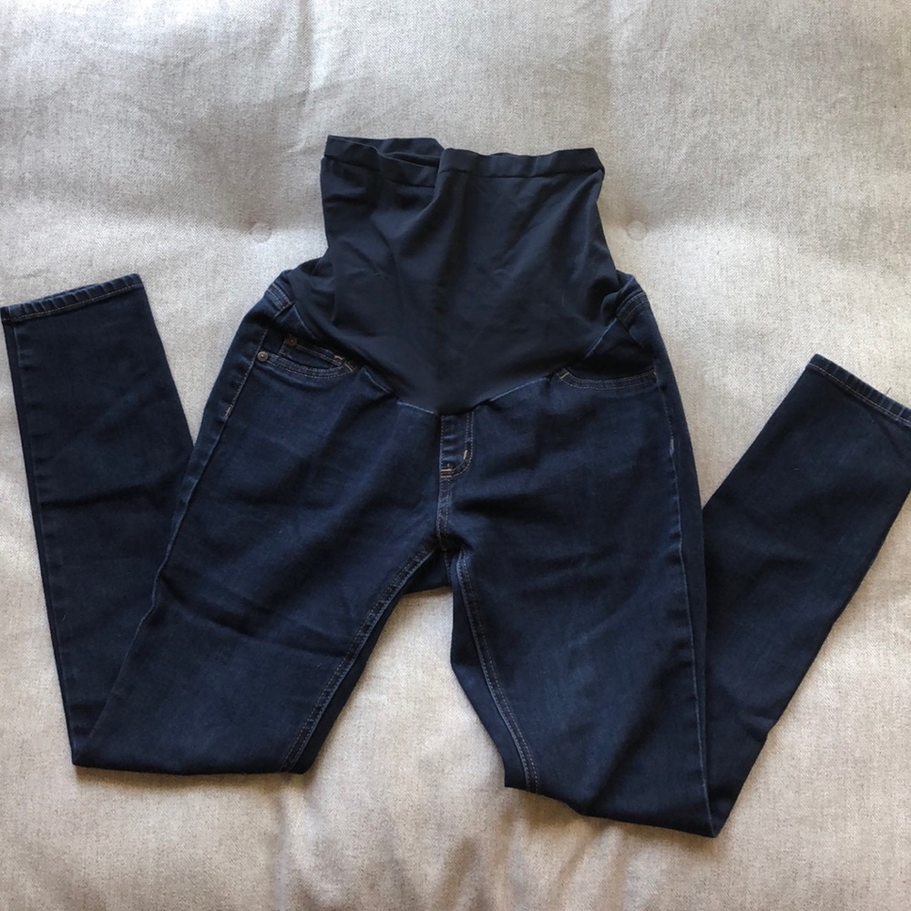 Indigo Blue Straight Leg Maternity Jeans